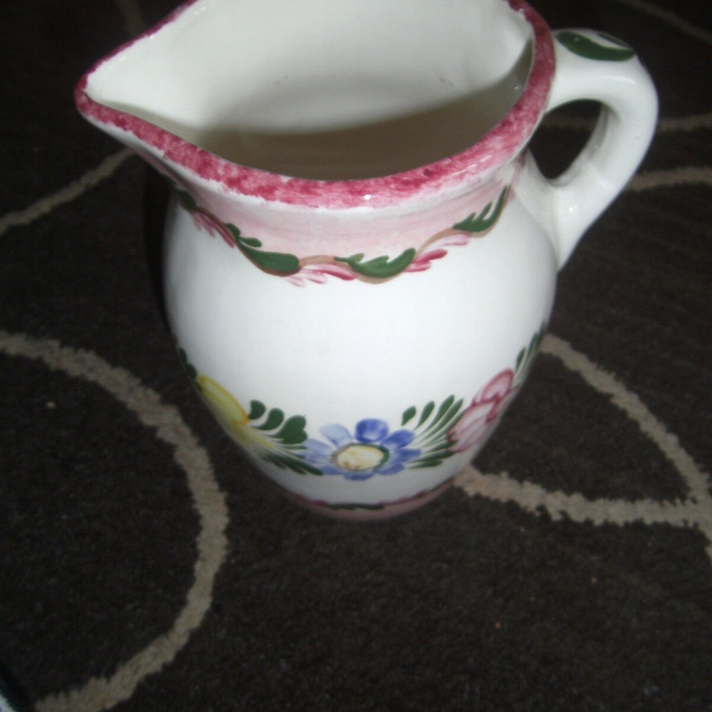 Handgemalt Signed Hand Painted Water Pitcher Chic